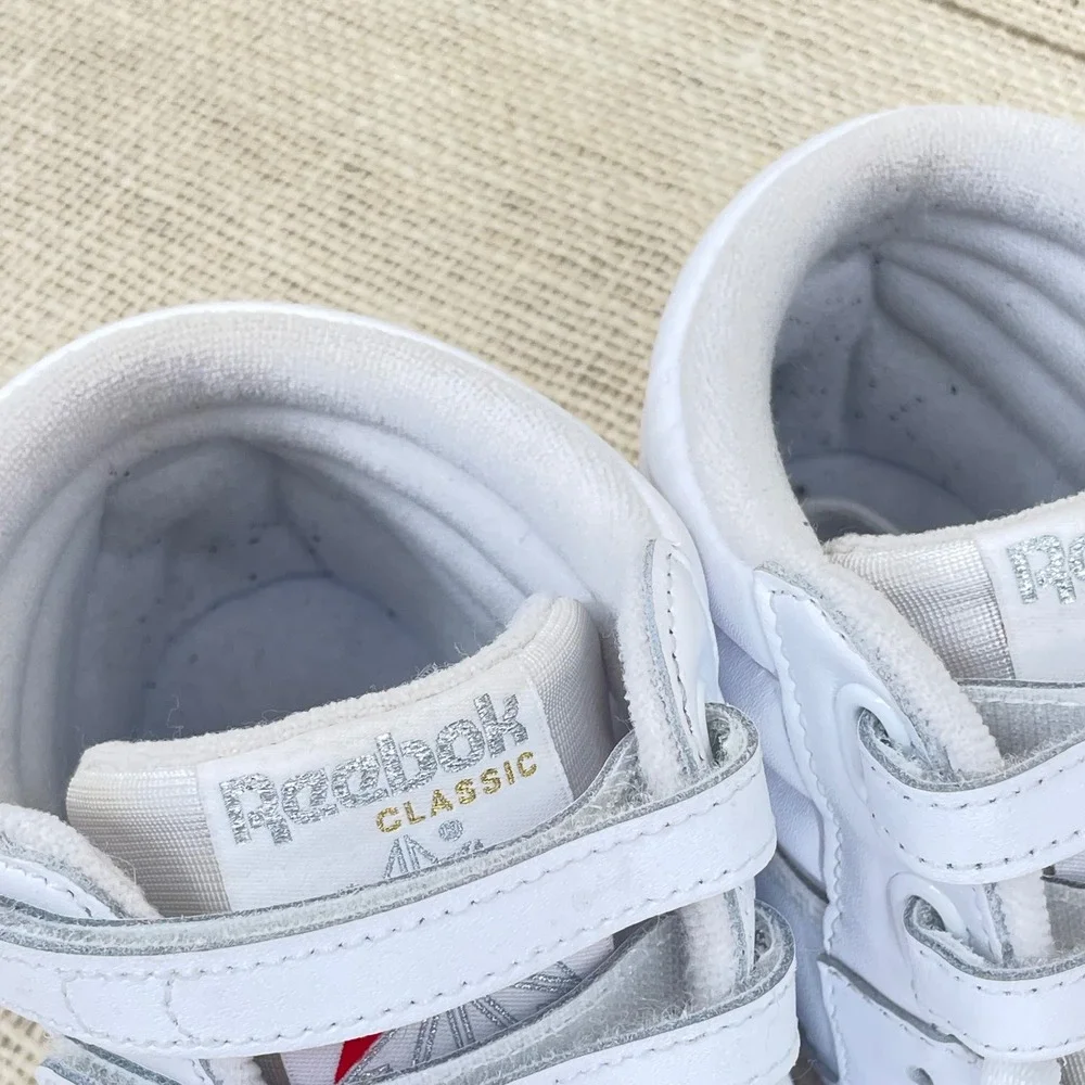 Reebok Freestyle Hi Womens White Leather High Top Sneakers 2431 Size 10